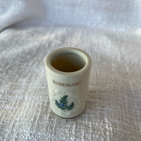 THE LENOX SPICE GARDEN (GIFTWARE) 1992 Fine Porcelain ROSEMARY Jar No Lid - Picture 8 of 9